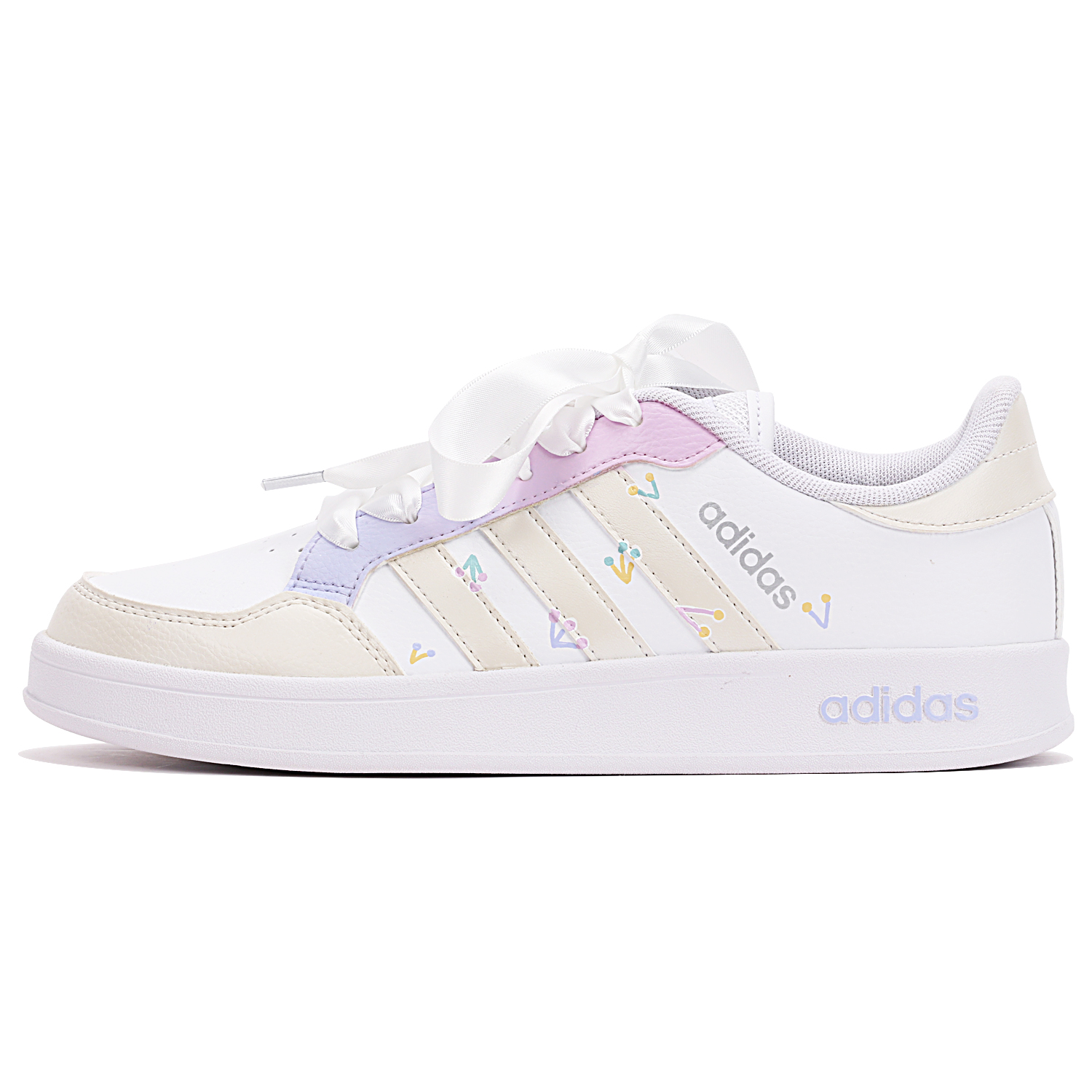 Adidas Neo Breaknet Slip Resistant Cushioning Low top Skateboard Shoes Women's Pink White