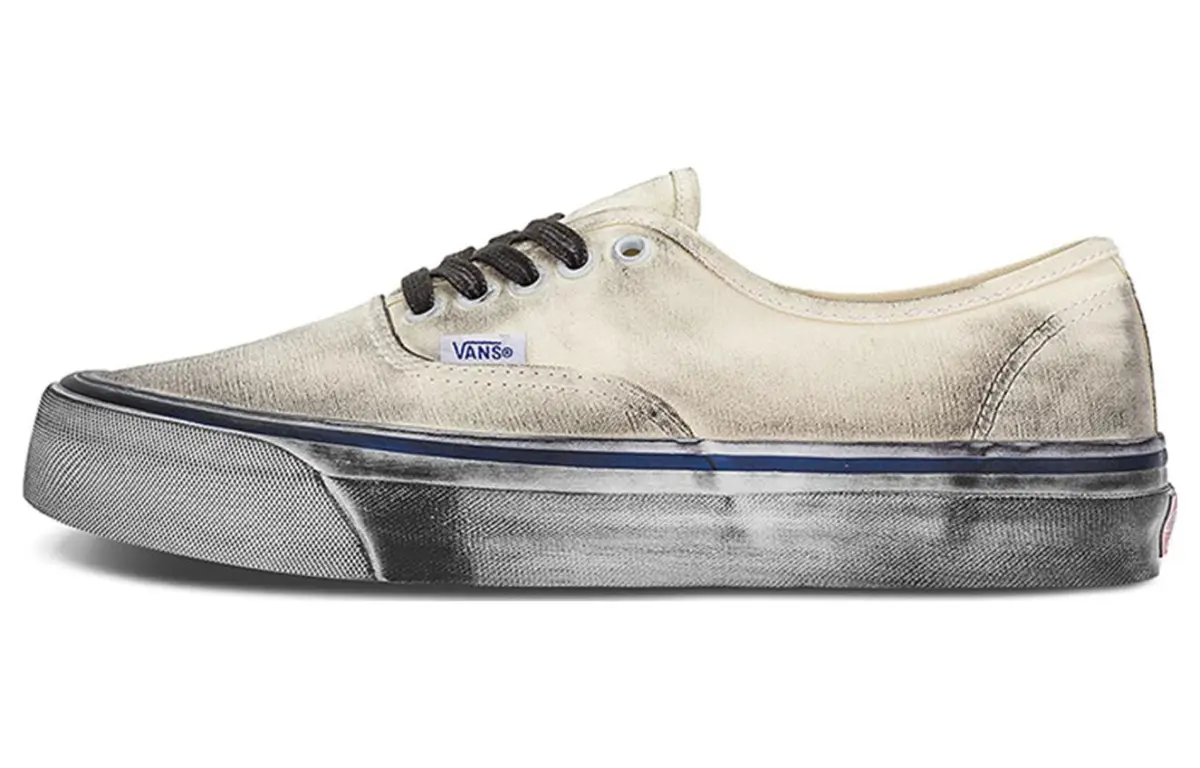 Vans VAULT OG LX Abrasion Resistant Low top Skateboard Shoes Unisex White Black Blue