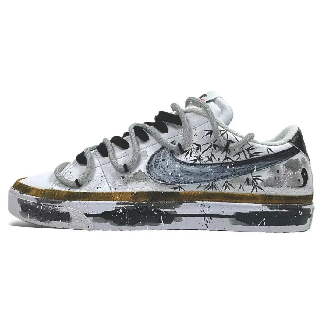 Nike Court Legacy Classic And Versatile Low top Skateboard Shoes Men's White