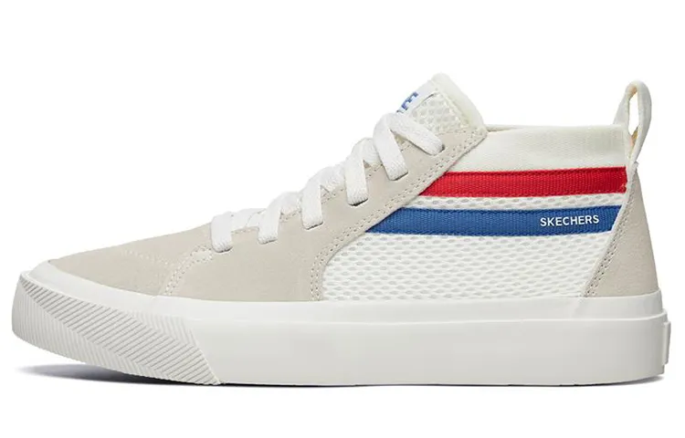 Skechers Skateboard Shoes Women's Mid Top White/Blue/Red