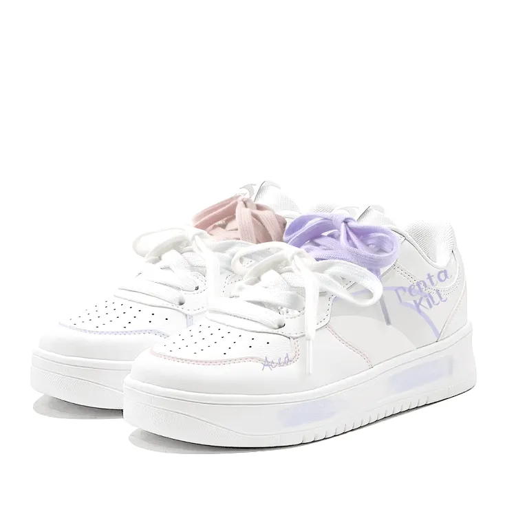 Anta Easy Coverage Slip Resistant And Abrasion Resistant Low top Skateboard Shoes Unisex Purple Pink Mismatched
