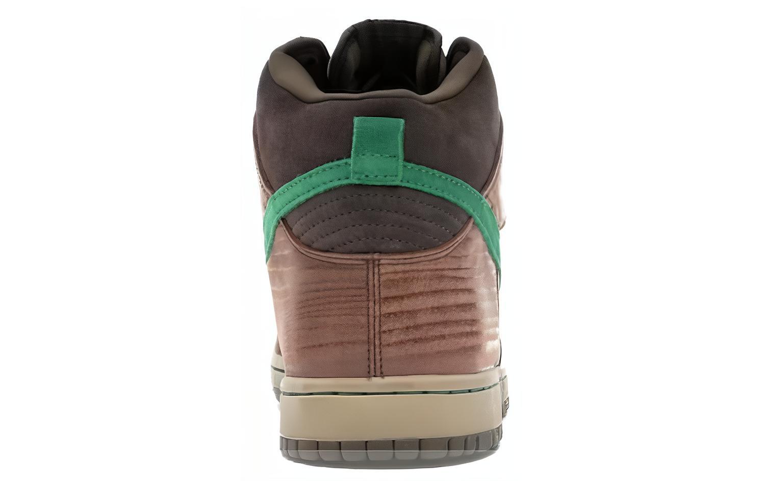 Мужские кроссовки Nike Dunk SB (коричнево-зеленые) — Коричневыйзелёный — фото 3