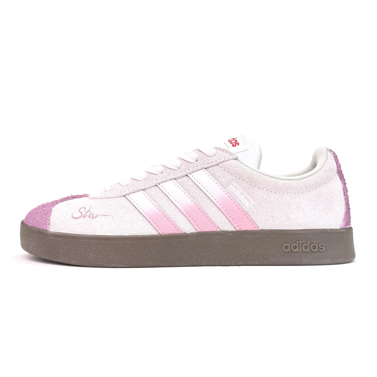 Adidas VL COURT 2.0 Lifestyle Heartbeat Berry Cushioning, Wear Resistant Low top Skateboard Shoes Unisex Pink