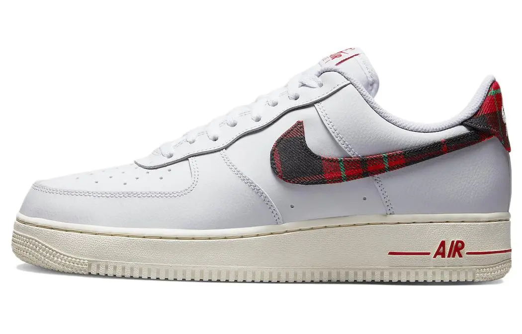 Nike Air Force 1 Low '07 LV8 Tartan Plaid White University Red