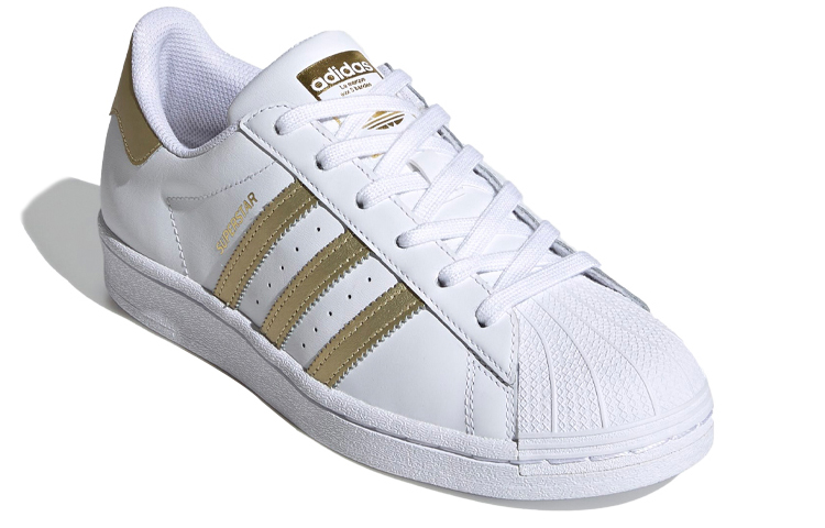 Женские кеды adidas originals SUPERSTAR (бело-золотые) — фото 3