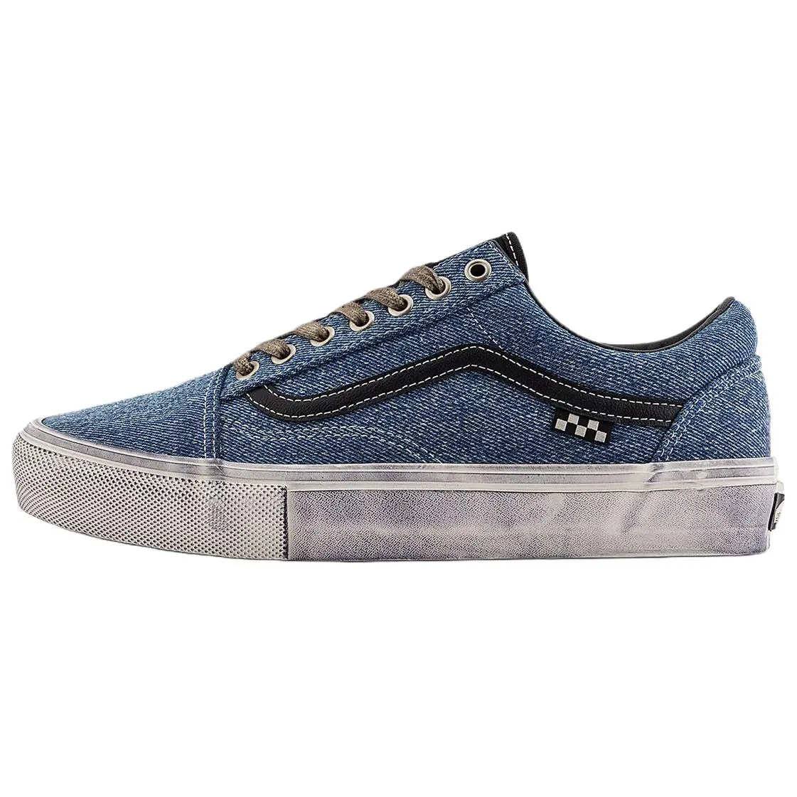 Old Skool Skate Vans 'Denim Blue Distressed'