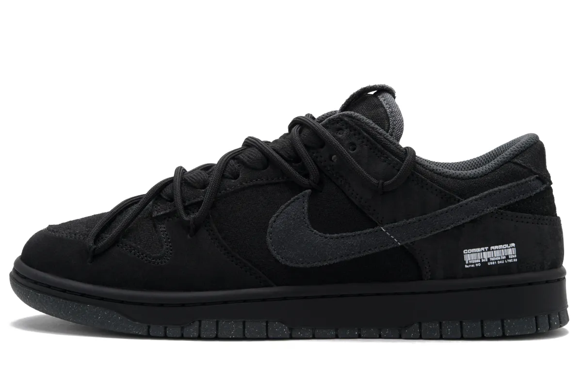 Nike Dunk 'Hacker Deconstruction' Abrasion Resistant Low top Skateboard Shoes Men's Black