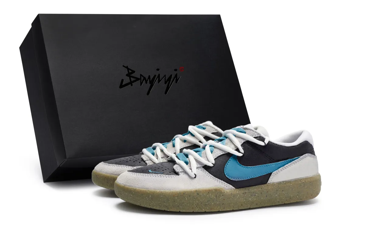 Nike SB Force 58 811 Manufacturing, Water Wood Mingse Lake Blue, Special Shoe Box Slip Resistant Abrasion Resistant