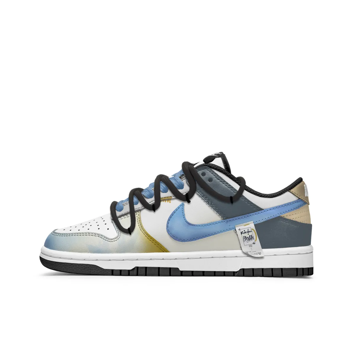 Nike Dunk Slip Resistant Abrasion Resistant Low top Skateboard Shoes Unisex Blue White