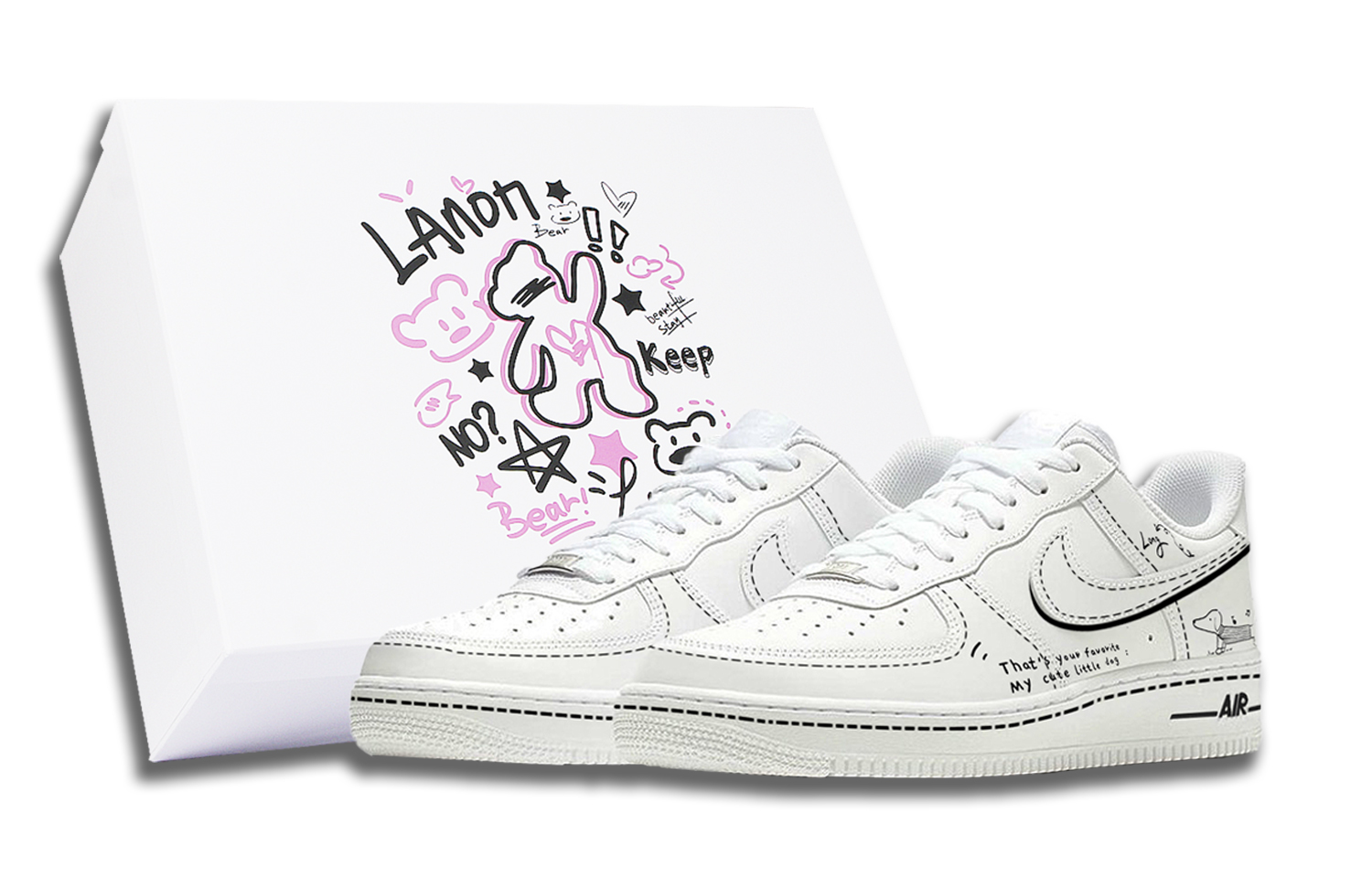 Nike Air Force 1 Coverage Slip Resistant Cushioning Abrasion Resistant Balance Lightweight Skateboard Shoes Women's