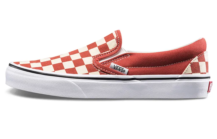 Vans Classic Slip On Sneakers Red/White Women's