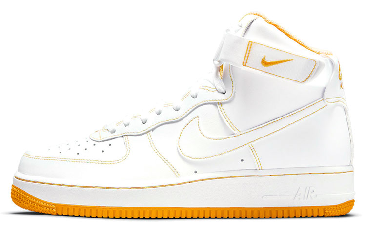 Мужские кроссовки Nike Air Force 1 07 "Laser Orange" (бело-оранжевые) — фото 1