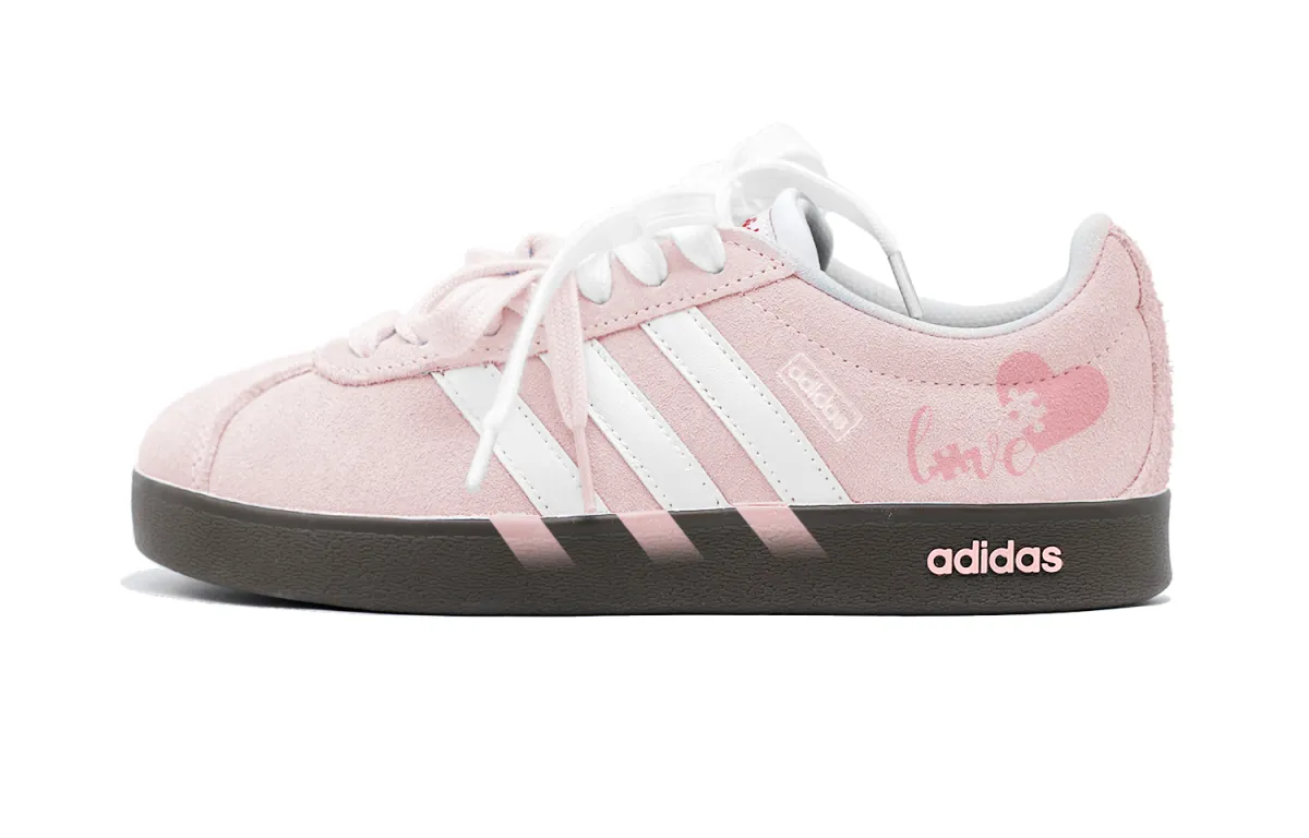 Adidas VL COURT 2.0 Low top Skateboard Shoes Unisex Pink White