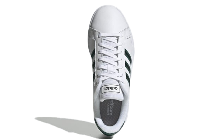 Мужские кеды adidas neo GRAND COURT (бело-черно-зеленые) — Белый / чёрный / зелёный — фото 5