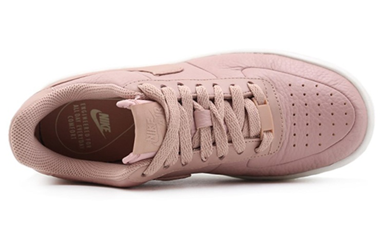 Женские кеды Nike Air Force 1 AF Upstep Particle Pink Sail (овчинно-розовые) — фото 3