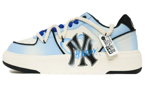 MLB Chunky Liner Slip Resistant, Abrasion Resistant, Height Increasing Low top Skateboard Shoes Unisex Beige Blue Black