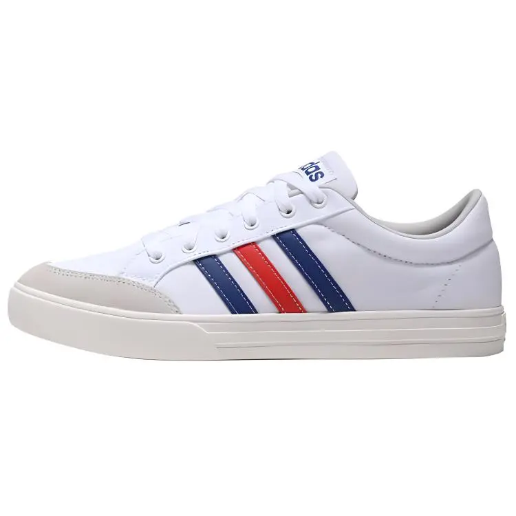 Adidas Abrasion Resistant Abrasion Resistant Low top Skateboard Shoes Men's White Blue Red