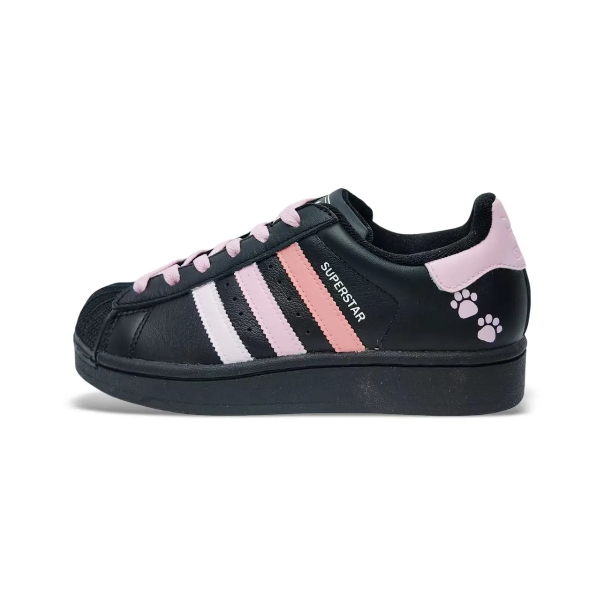 Adidas Originals Superstar 2 Skateboard Shoes Women's Black Pink