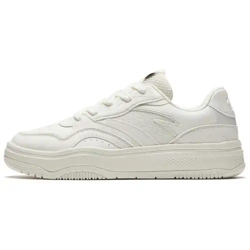 Anta Street Stubborn 2 Lightweight Height Increasing Low top Skateboard Shoes Men's Ivory White