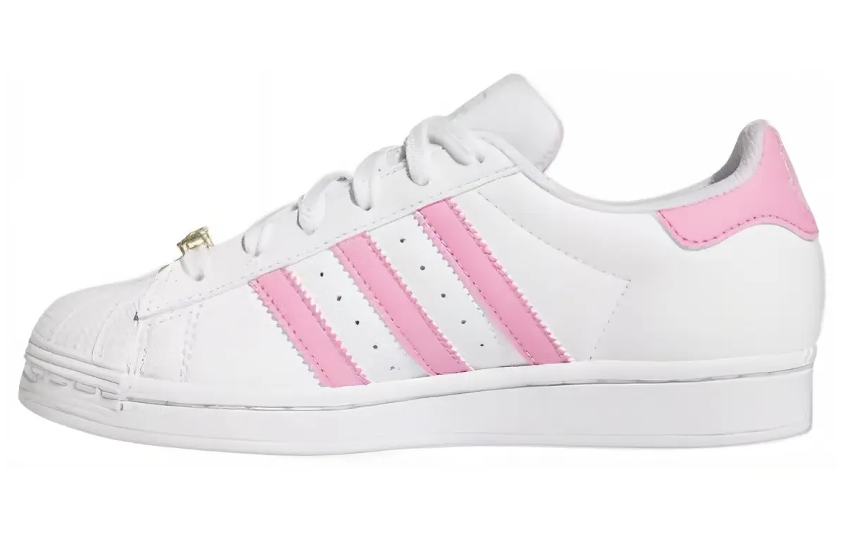 Adidas Originals Superstar Low top Skateboard Shoes Unisex White Pink