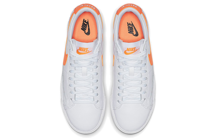 Женские кеды Nike Blazer LE (бело-оранжевые) — фото 4
