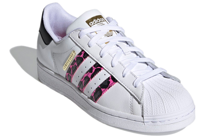 Женские кеды Adidas Originals Superstar (бело-черно-розовые) — фото 3