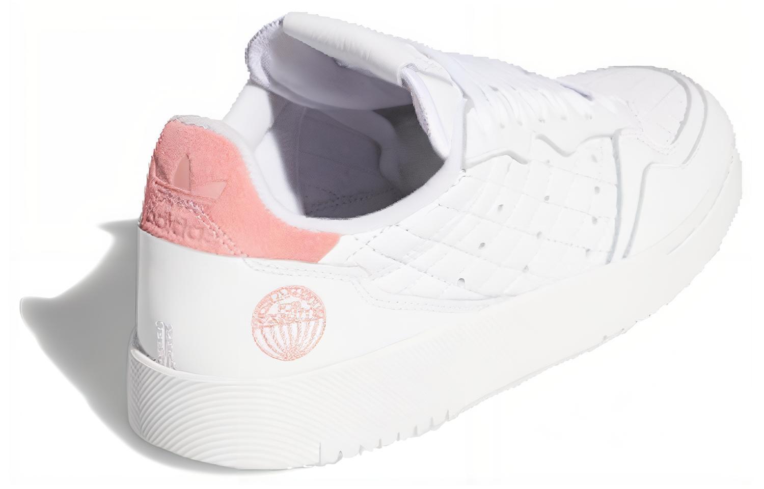 Женские кеды adidas Super Court (бело-розовые) — Белый / розовый — фото 3