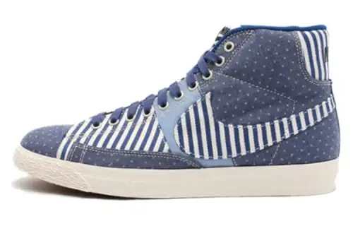 Nike Blazer Slip Resistant Cushioning Mid top Skateboard Shoes Unisex Blue White