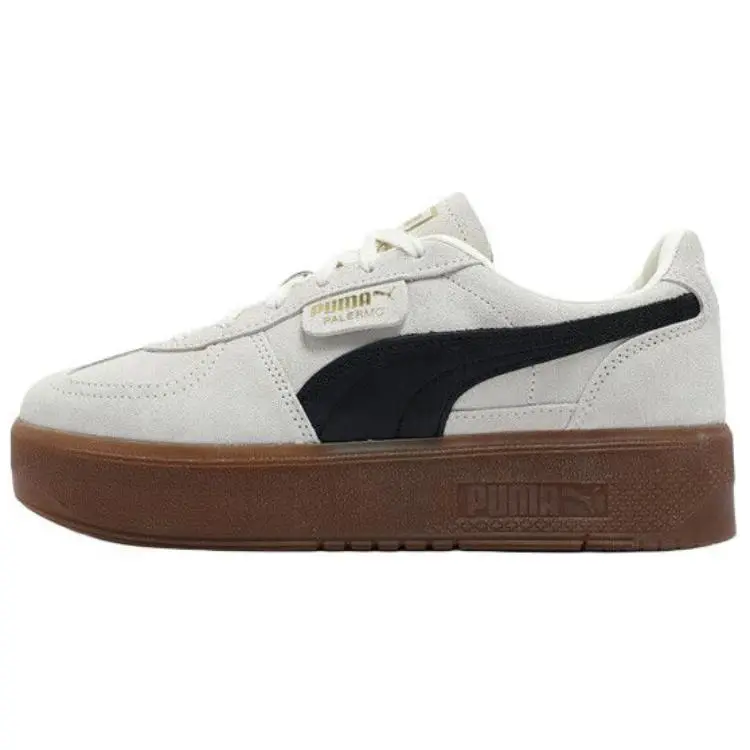 PUMA Palermo Abrasion Resistant Low top German Army Trainers Women's Ecru