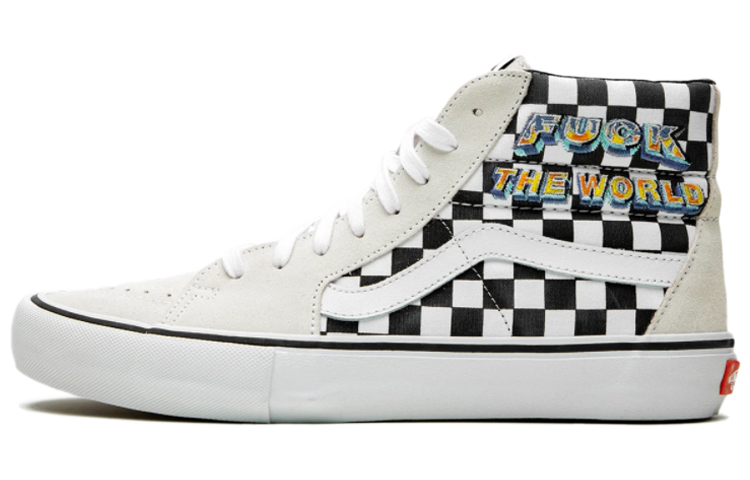 Sk8 Supreme x Sk8 Vans Hi 'Fuck The World - White'