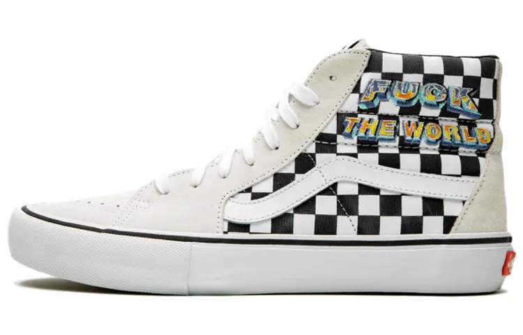 Sk8 Supreme x Sk8 Vans Hi 'Fuck The World - White'