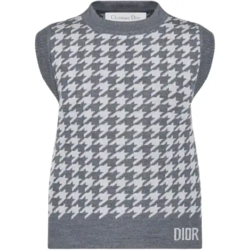 DIOR Sweaters Unisex Gray Crew Neck Moderate