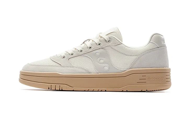 Saucony CROSS JZ Cushioning Slip Resistant Breathable Height Increasing Coverage Low Top Casual Shoes Unisex Gray Brown