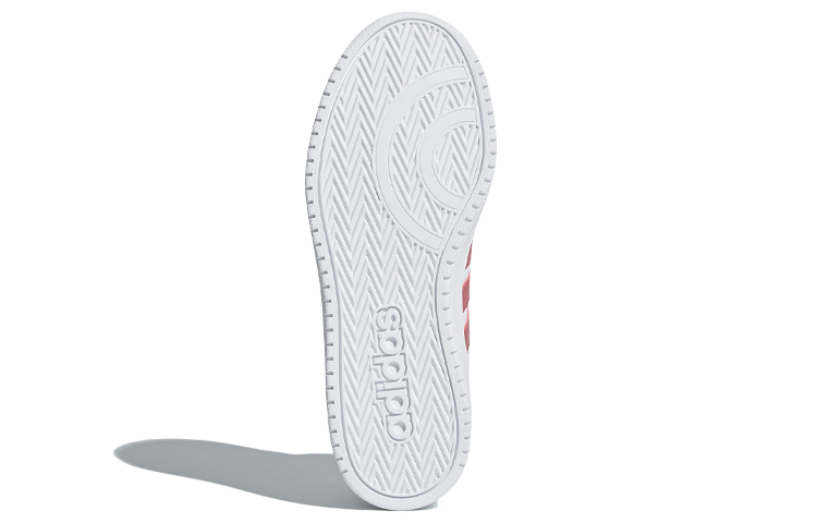Женские кроссовки adidas neo Hoops 2.0 Mid (белый / фиолетовый / красный) — фото 6