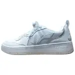 Li Ning Synthetic Leather Non slip Lightweight Low top Skateboard Shoes Men's Standard White