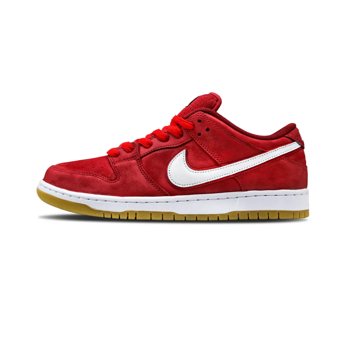 Nike Dunk SB Abrasion Resistant Abrasion Resistant Low top Skateboard Shoes Unisex White Red