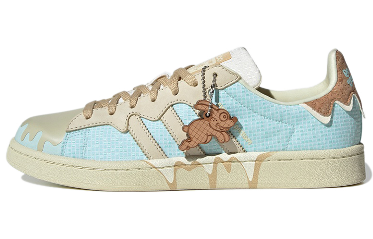 Adidas originals x melting sadness CAMPUS 00s Karoro's Summer Mint Comfortable Bread Shoes Wear-Resistant and Lightweight Low-top Sneakers Unisex Beige