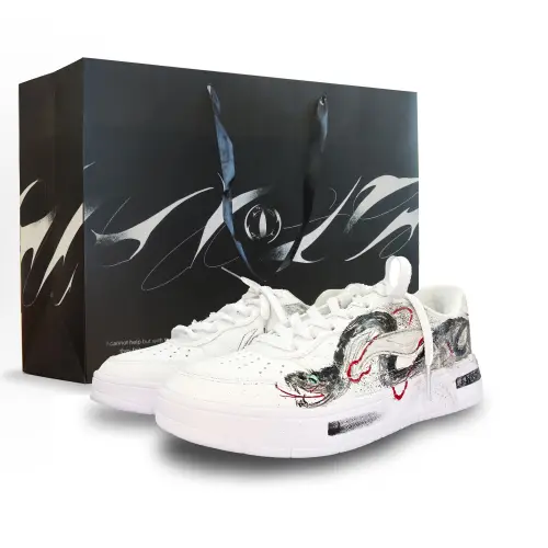 Li Ning Floating Boat Thermal Slip Resistant Abrasion Resistant Low top Skateboard Shoes Unisex White Black Yellow