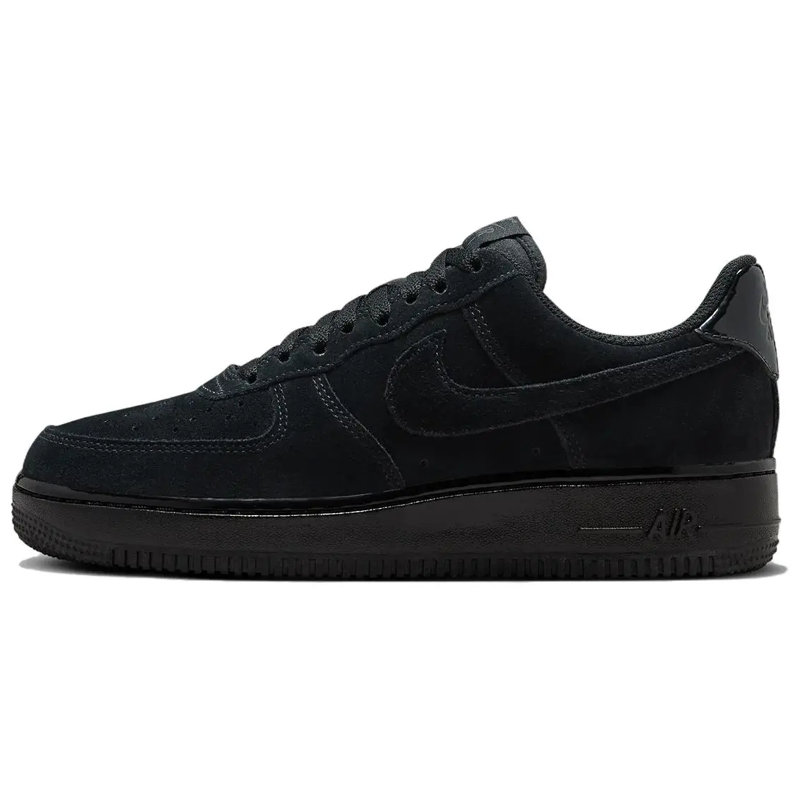 Nike Air Force 1 Low '07 Triple Black Suede Women's