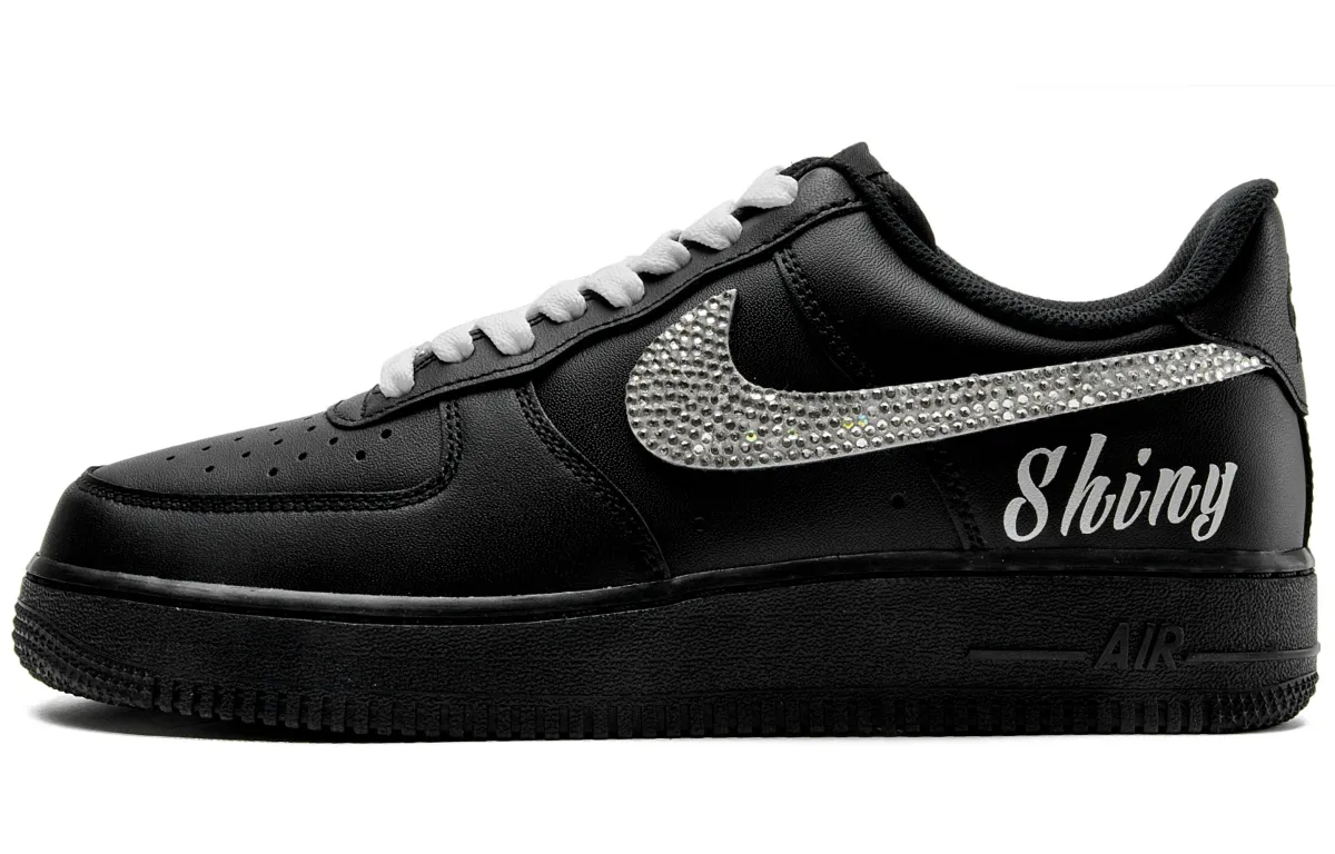 Nike Air Force 1 Abrasion Resistant Balance Abrasion Resistant Balance Low top Skateboard Shoes Unisex Black Silver
