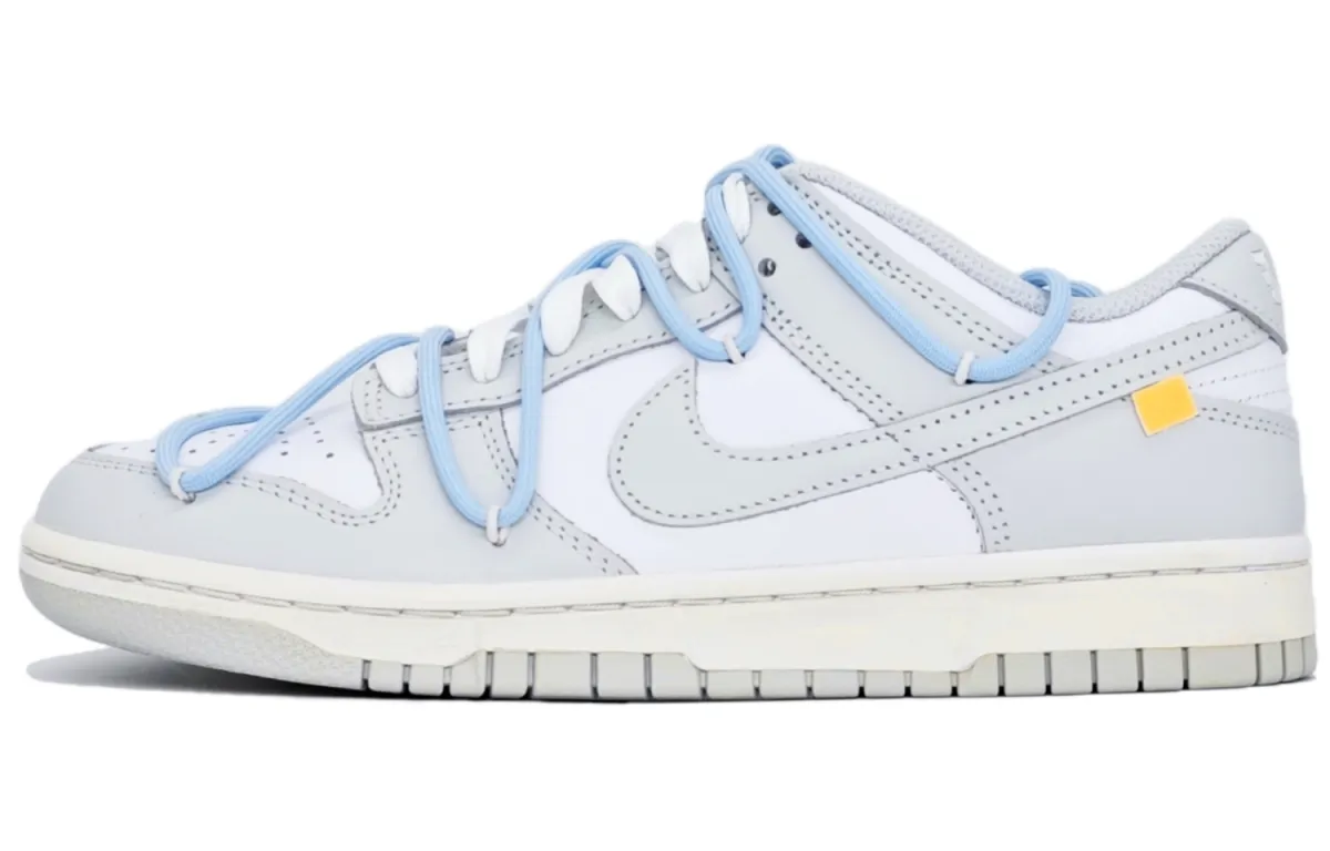 Nike Dunk Slip Resistant, Abrasion Resistant, Lightweight Low top Skateboard Shoes Unisex Gray White