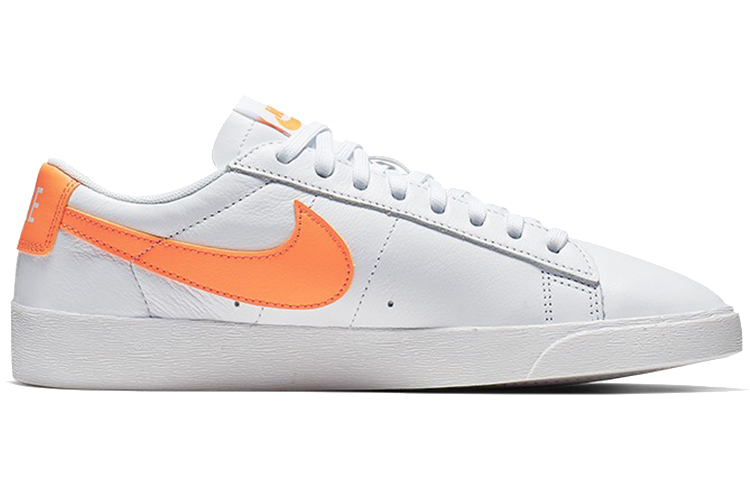 Женские кеды Nike Blazer LE (бело-оранжевые) — фото 2
