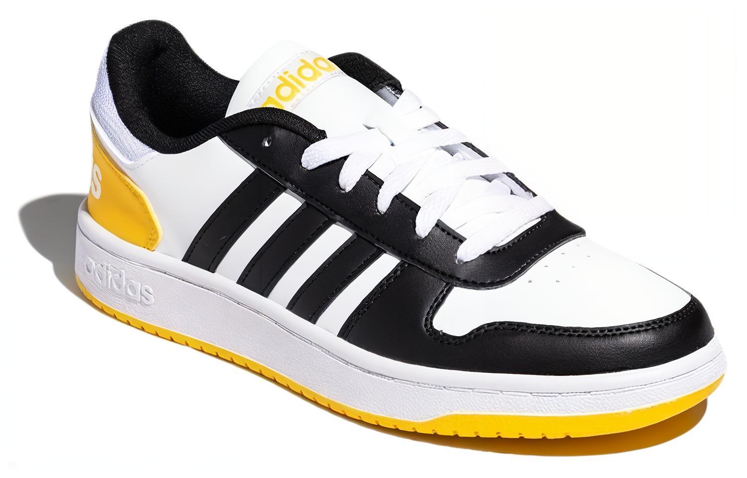 Кеды adidas neo Vl Court (черно-бело-желтые) — фото 3