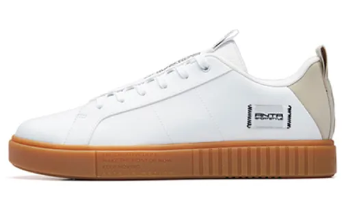 Anta Slip Resistant Low top Skateboard Shoes Men's White Gray
