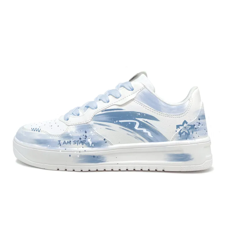 Anta Easy Abrasion Resistant Lightweight Wear resistant And Lightweight Low top Skateboard Shoes Unisex Blue White