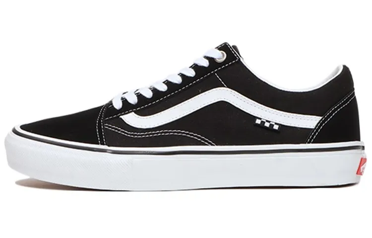Vans Old Skool Skate Classics Canvas Low top Skateboard Shoes Unisex Black White