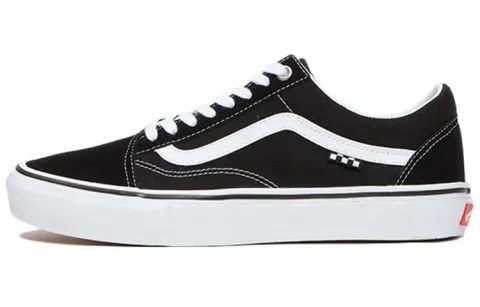 Vans Old Skool Skate Classics Canvas Low top Skateboard Shoes Unisex Black White
