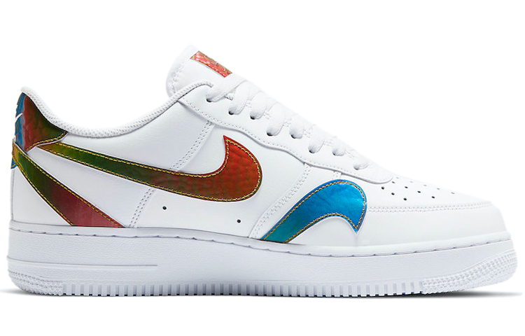 Кроссовки Nike Air Force 1 Multi-Swoosh (белые) — Белый — фото 2