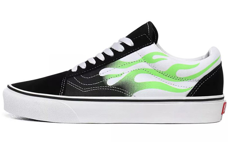 Old Skool Vans 'Flame Black White'