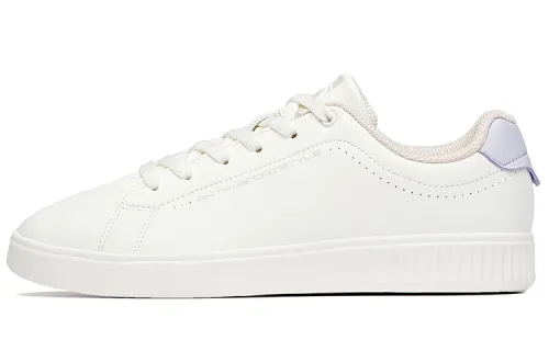 ANTA Skateboard Shoes Women's Low Top Ivory White/lotus Purple Gray/lotus Ash